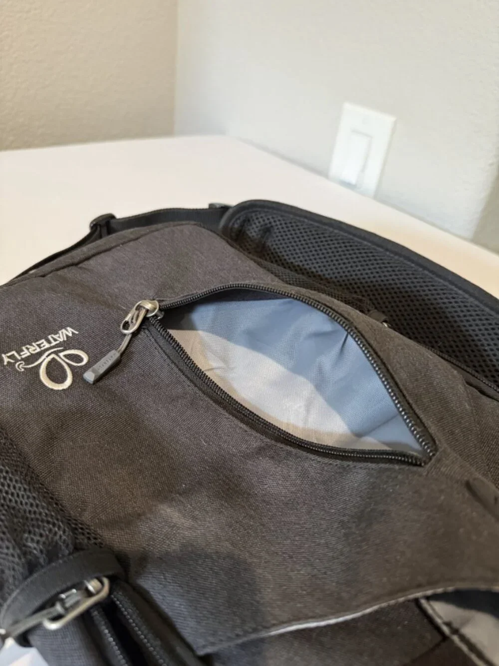 Waterfly Sling Bag Crossbody Chest Backpack Dark Grey Adjustable Strap